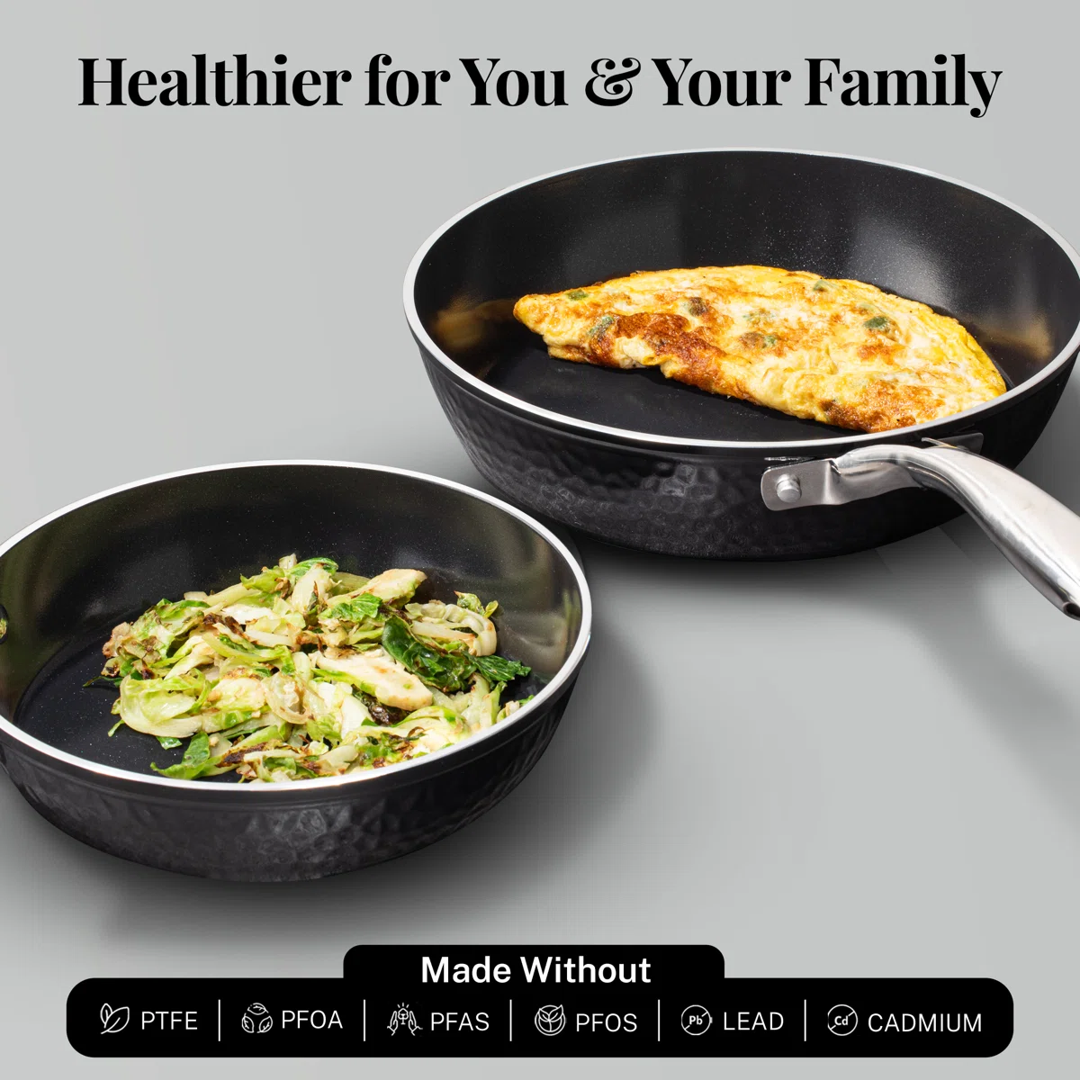 10 Piece Hammered Nonstick Ceramic Cookware Set