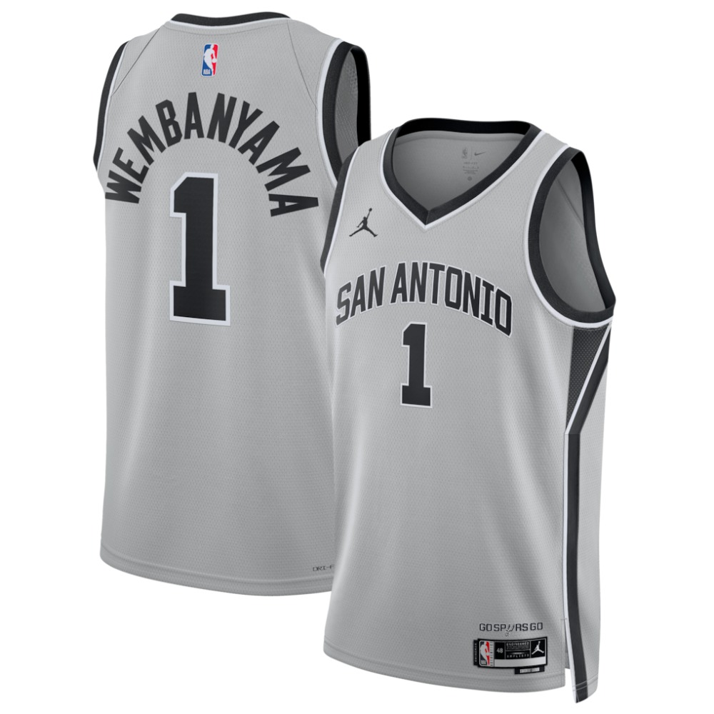 Victor Wembanyama San Antonio Spurs Jordan Brand Unisex Swingman Jersey - Statement Edition - Silver