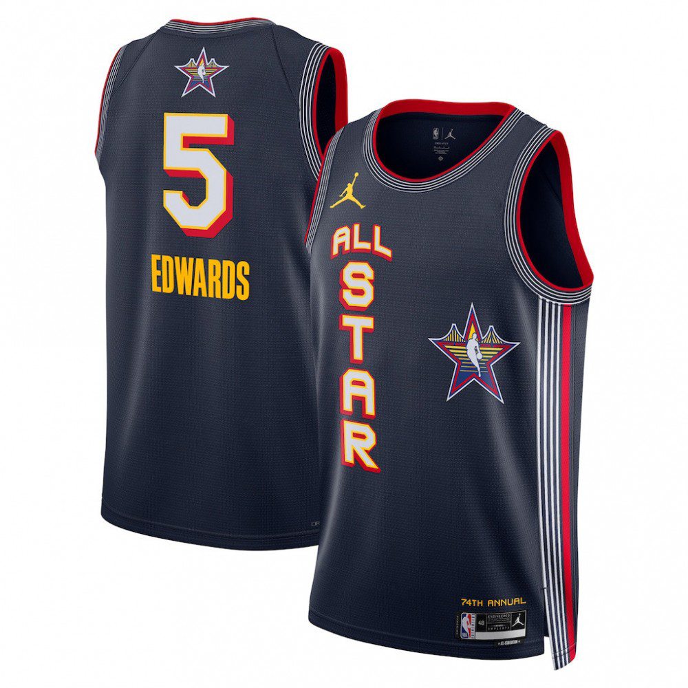 Anthony Edwards Jordan Brand Unisex Navy 2025 NBA All-Star Game Swingman Player Jersey