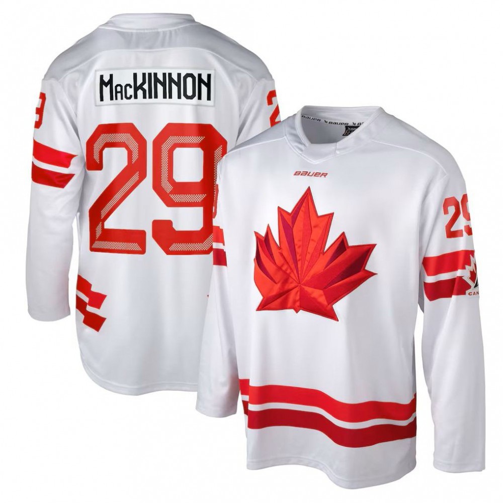 Nathan MacKinnon Hockey Bauer Canada 2026 Olympics Replica Jersey - White