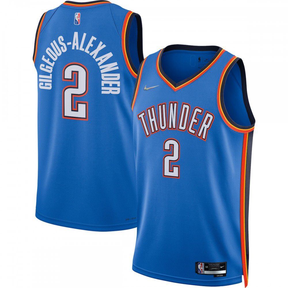 Shai Gilgeous-Alexander Oklahoma City Thunder 2021/22 Diamond Swingman Jersey - Icon Edition - Blue