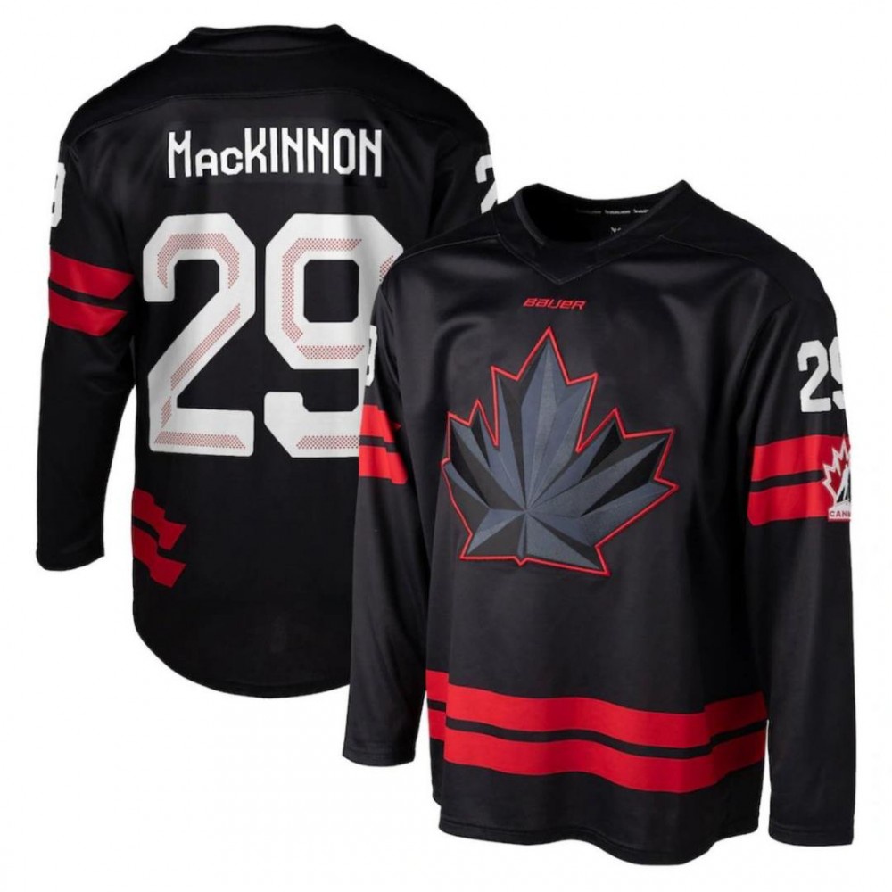 Nathan MacKinnon Hockey Bauer Canada 2026 Olympics Replica Jersey - Black