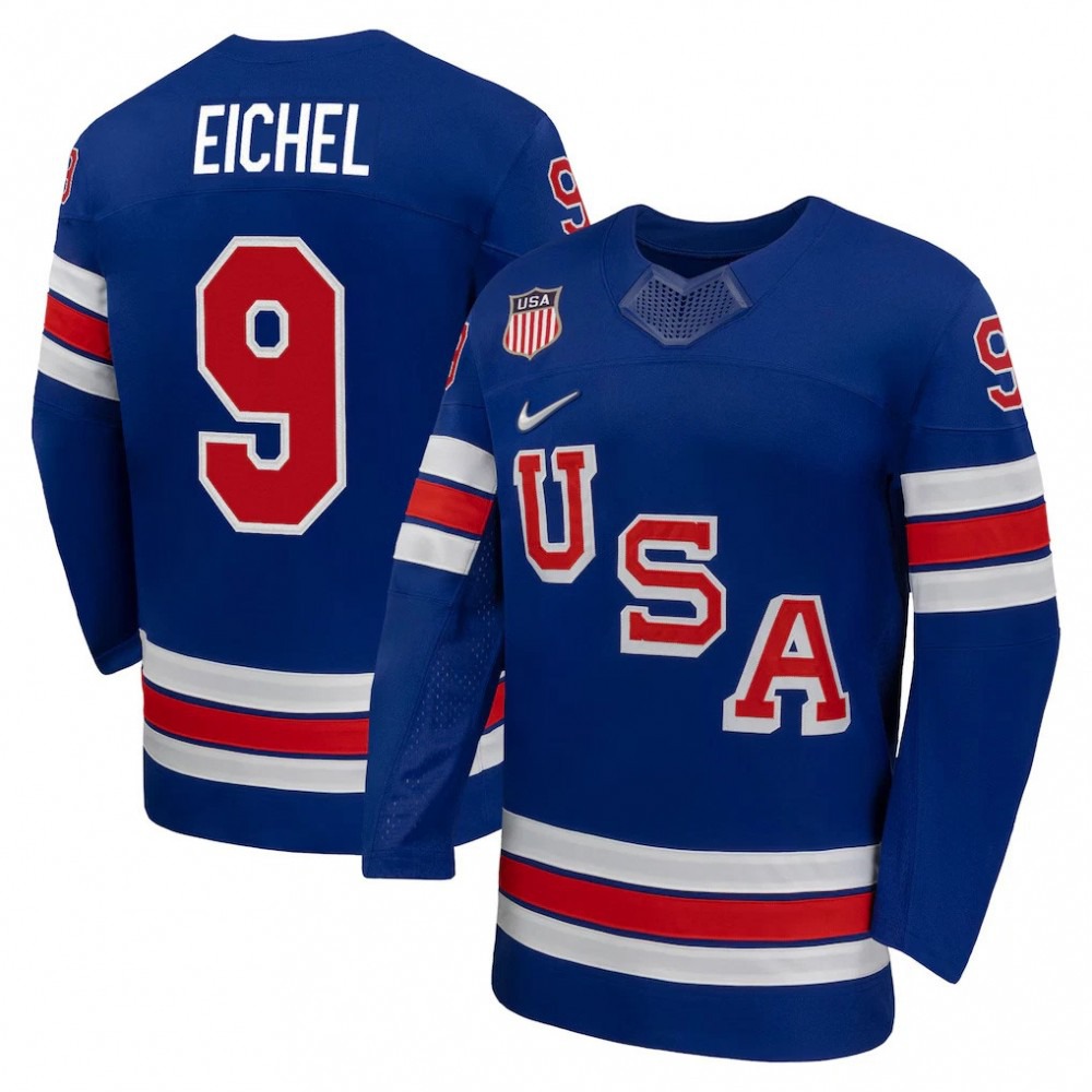 Jack Eichel USA Hockey Olympic 2026 Royal Home Replica Jersey