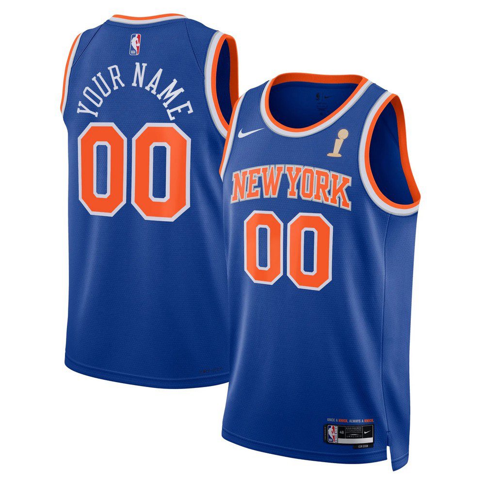 New York Knicks Unisex Blue 2026 Champions Swingman Custom Jersey - Icon Edition