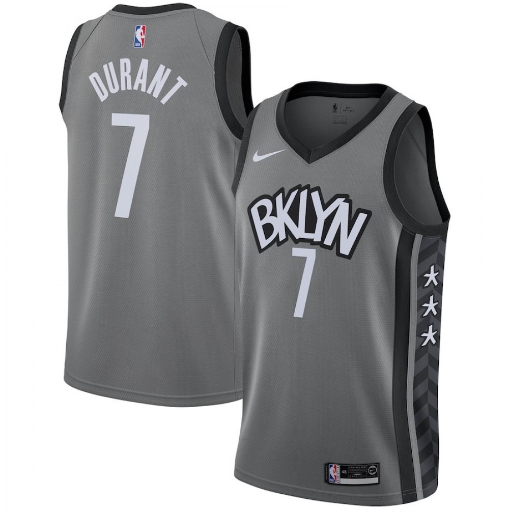 Men's Brooklyn Nets Kevin Durant #7 Gray 2020/21 Swingman Jersey - Statement Edition