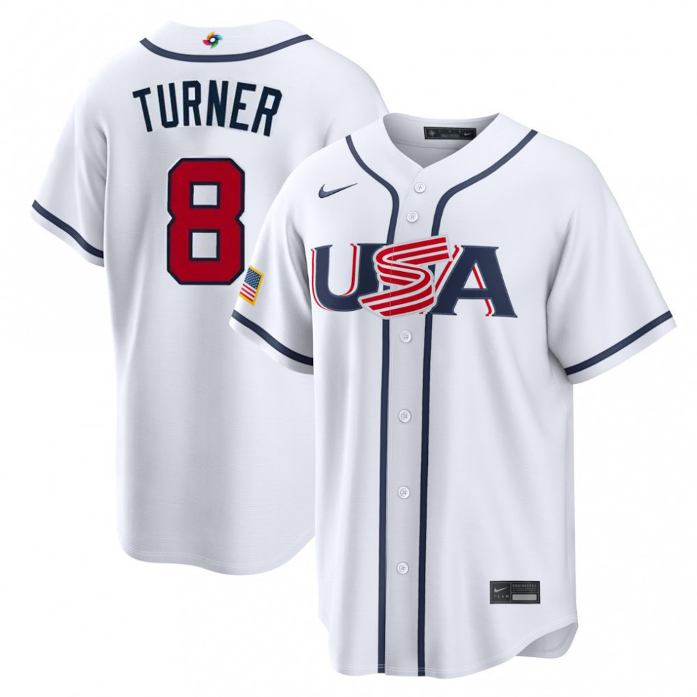 Trea Turner USA Baseball 2026 World Baseball Classic Home Stadium Jersey - White