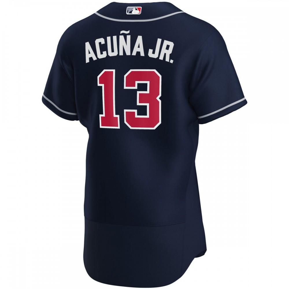 Ronald Acuna Jr. Atlanta Braves Alternate Authentic Player Jersey - Navy-Pro Kit Vault | Brand New 26/27 Sports Jerseys