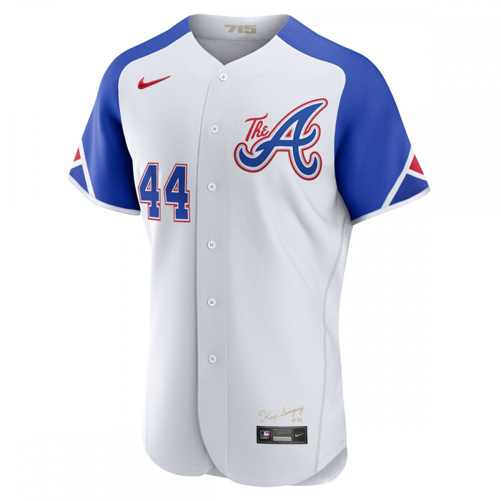 Hank Aaron Atlanta Braves 2023 City Connect Authentic Player Jersey - White-Pro Kit Vault | Brand New 26/27 Sports Jerseys