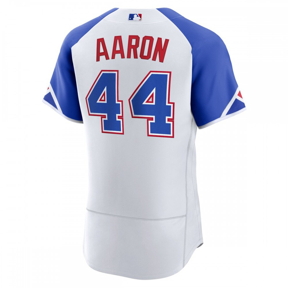 Hank Aaron Atlanta Braves 2023 City Connect Authentic Player Jersey - White-Pro Kit Vault | Brand New 26/27 Sports Jerseys