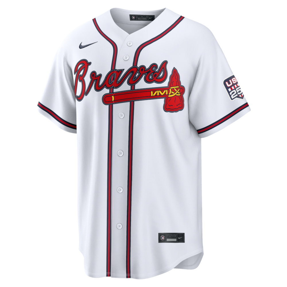 Drake Baldwin Atlanta Braves USA 250 Fourth of July Home Stadium Jersey - White-Pro Kit Vault | Brand New 26/27 Sports Jerseys