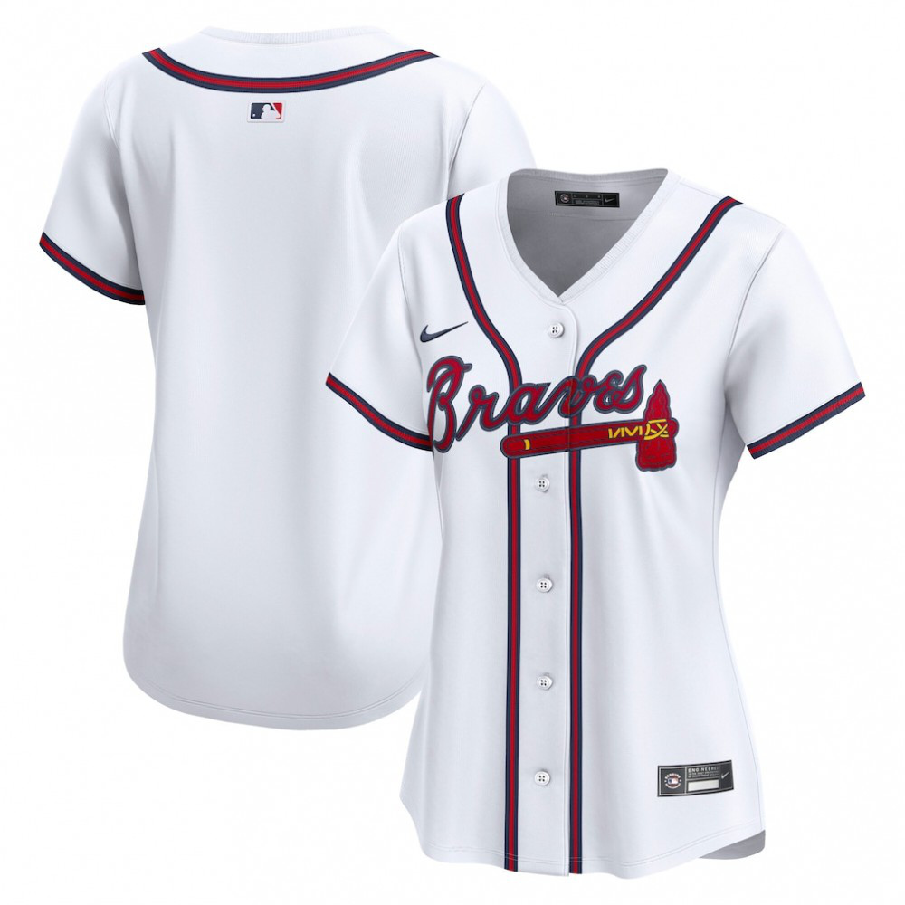 Atlanta Braves Women's Home Limited Jersey - White-Pro Kit Vault | Brand New 26/27 Sports Jerseys