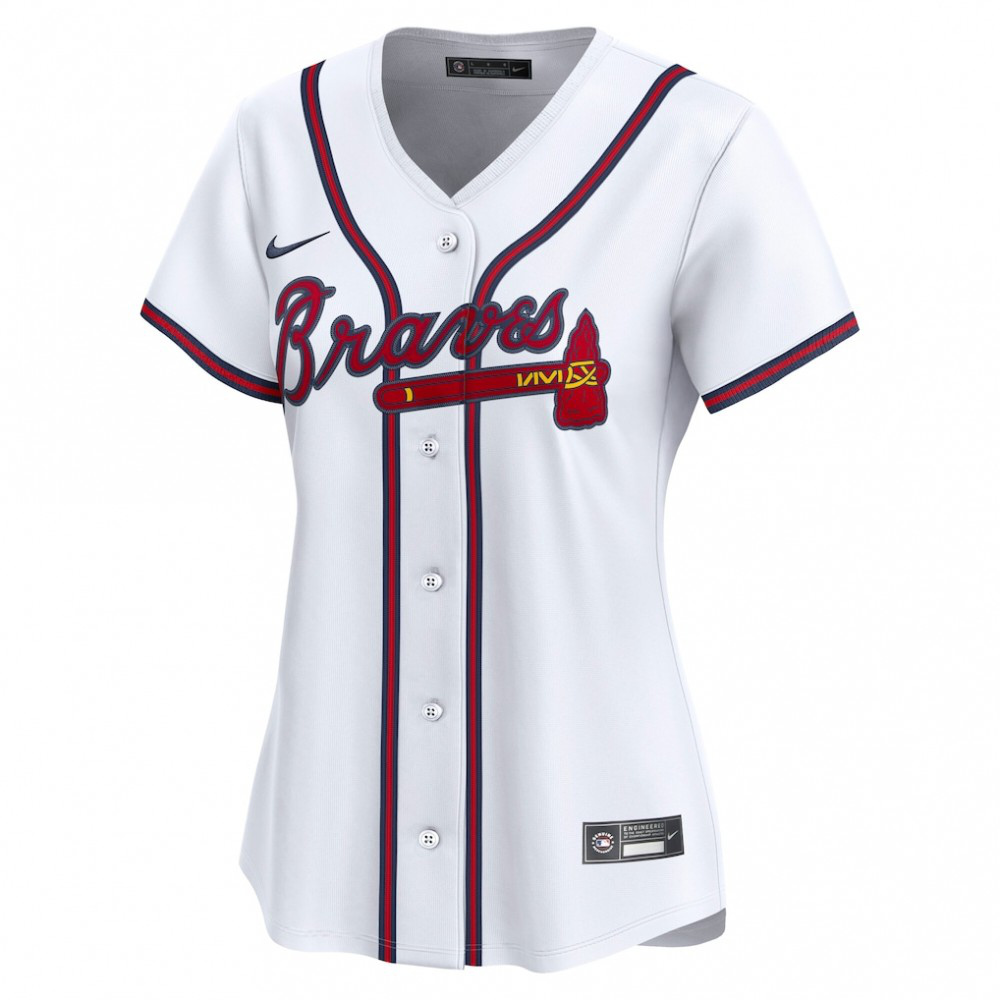 Atlanta Braves Women's Home Limited Jersey - White-Pro Kit Vault | Brand New 26/27 Sports Jerseys