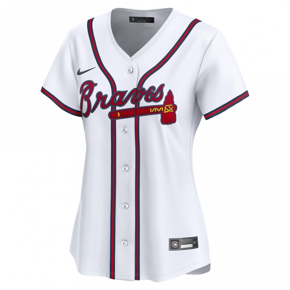 Atlanta Braves Women's Home Limited Custom Jersey - White-Pro Kit Vault | Brand New 26/27 Sports Jerseys