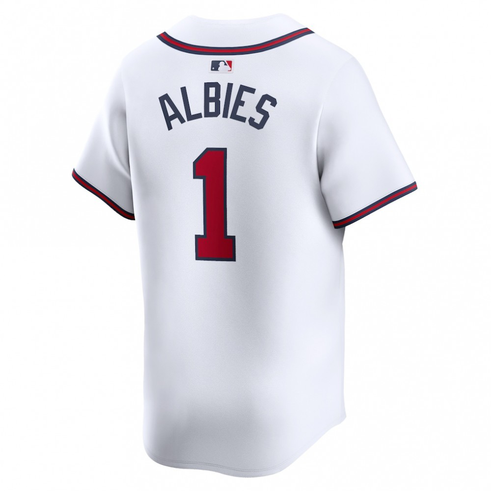 Ozzie Albies Atlanta Braves Home Limited Player Jersey - White-Pro Kit Vault | Brand New 26/27 Sports Jerseys