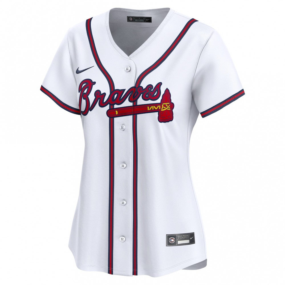 Ronald Acuna Atlanta Braves Women's Home Limited Player Jersey - White-Pro Kit Vault | Brand New 26/27 Sports Jerseys