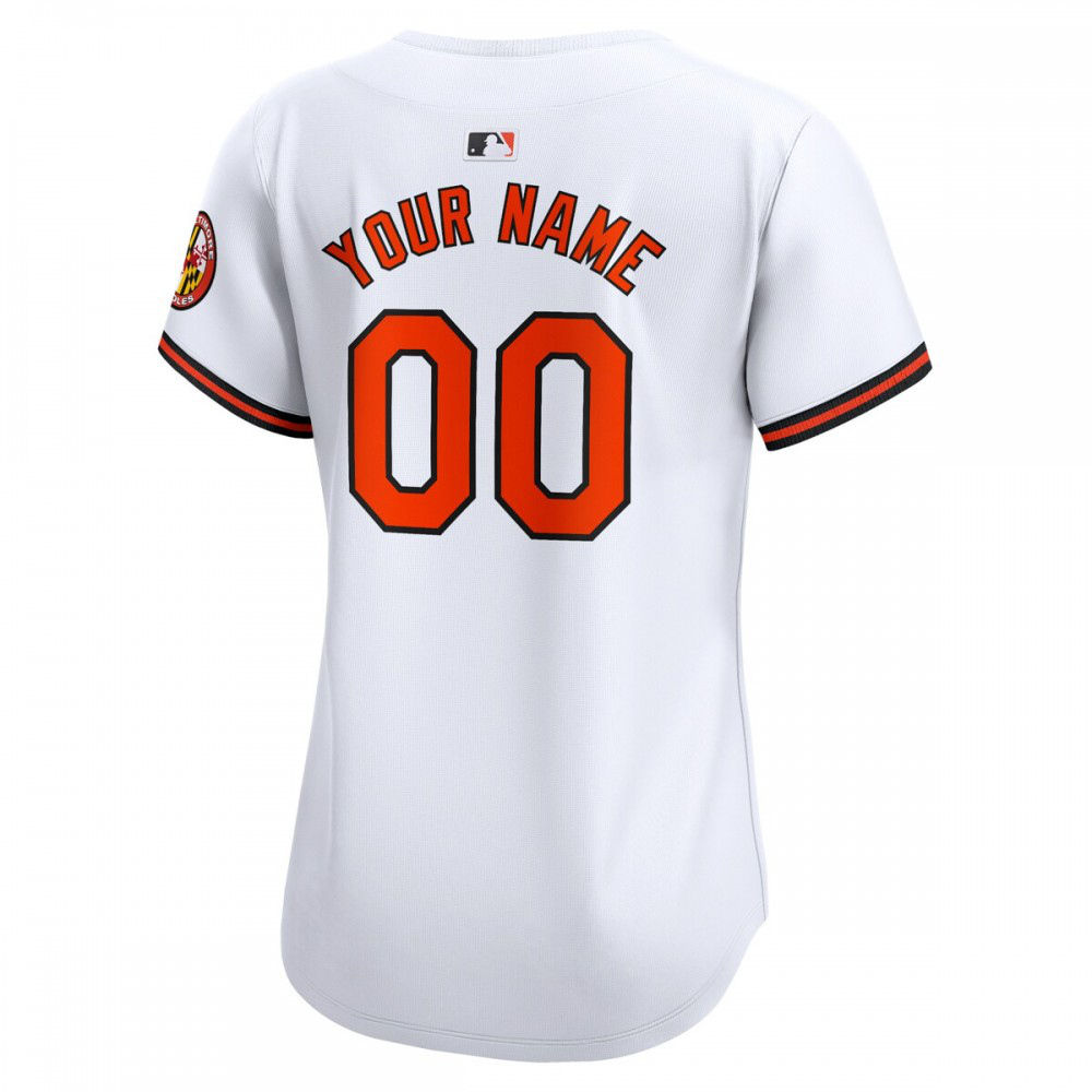 Baltimore Orioles Women's Home Limited Custom Jersey - White-Pro Kit Vault | Brand New 26/27 Sports Jerseys