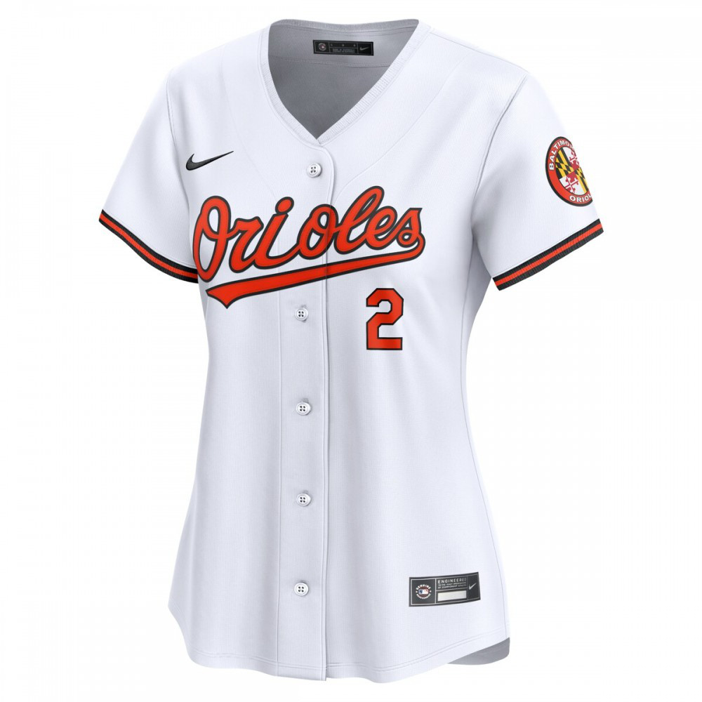 Gunnar Henderson Baltimore Orioles Women's Home Limited Player Jersey - White-Pro Kit Vault | Brand New 26/27 Sports Jerseys