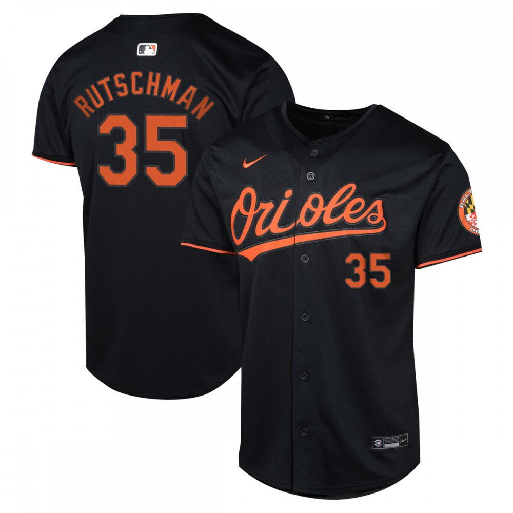 Adley Rutschman Baltimore Orioles Youth Alternate Limited Player Jersey - Black-Pro Kit Vault | Brand New 26/27 Sports Jerseys
