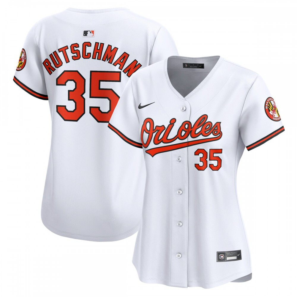 Adley Rutschman Baltimore Orioles Women's Home Limited Player Jersey - White-Pro Kit Vault | Brand New 26/27 Sports Jerseys