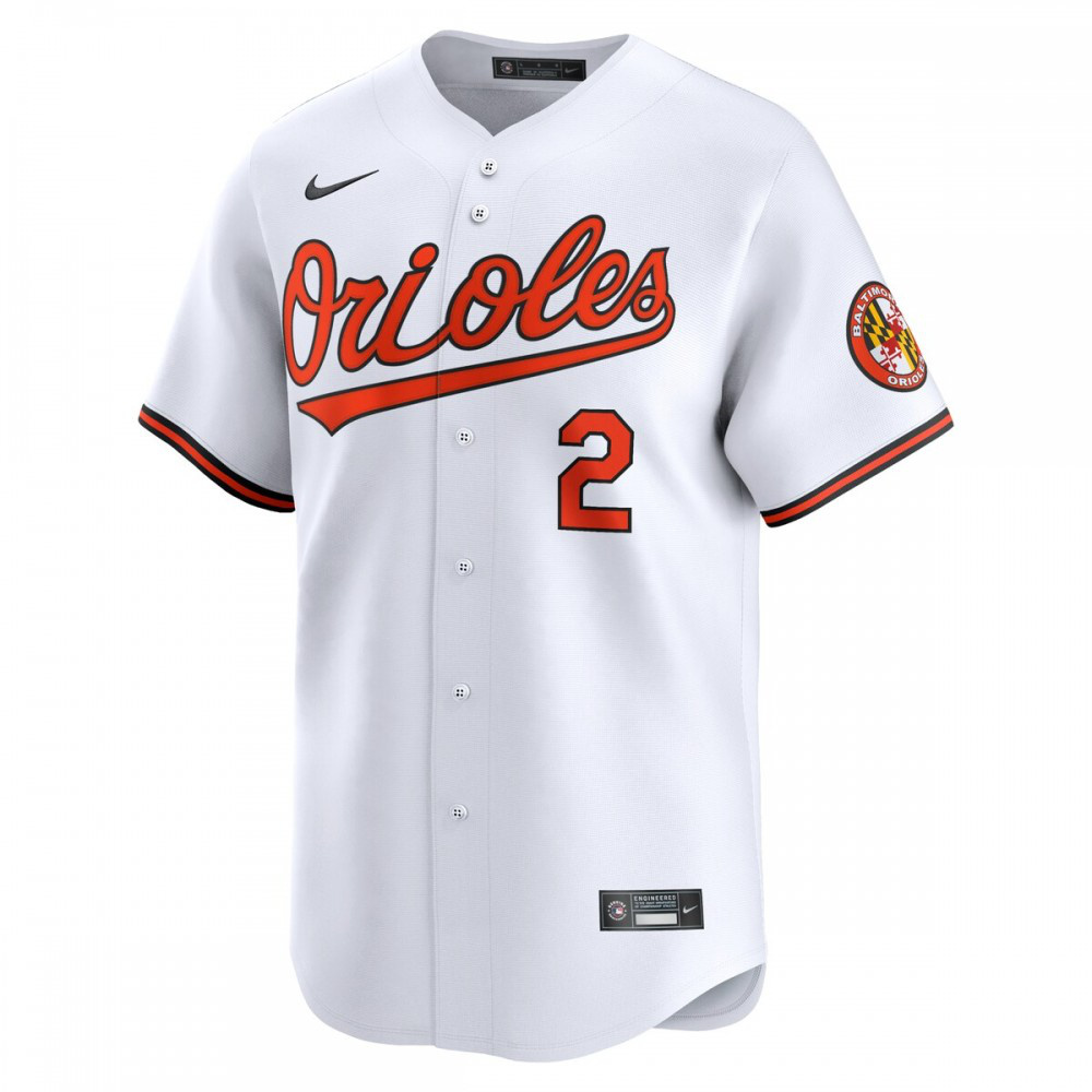 Gunnar Henderson Baltimore Orioles Home Limited Player Jersey - White-Pro Kit Vault | Brand New 26/27 Sports Jerseys