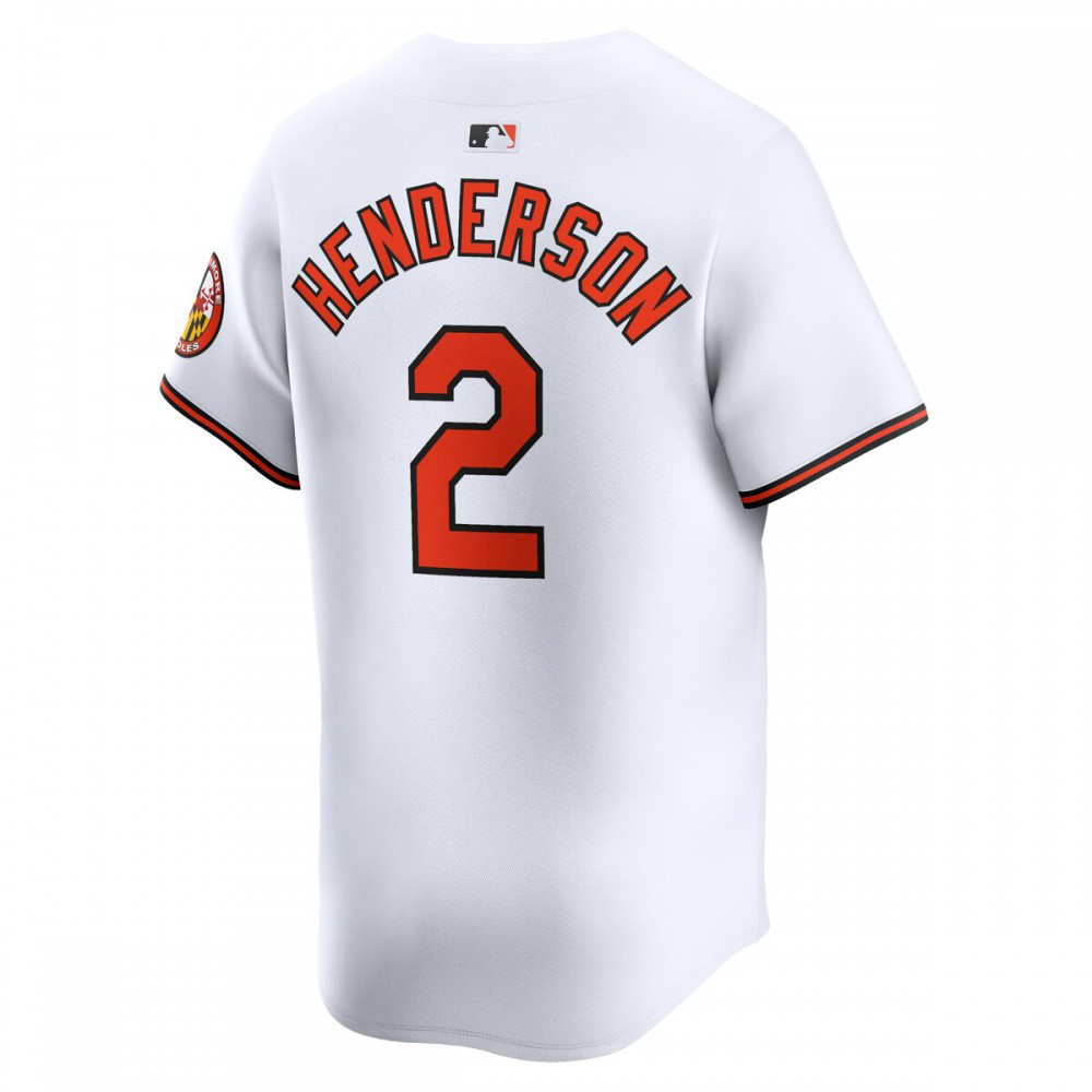 Gunnar Henderson Baltimore Orioles Home Limited Player Jersey - White-Pro Kit Vault | Brand New 26/27 Sports Jerseys