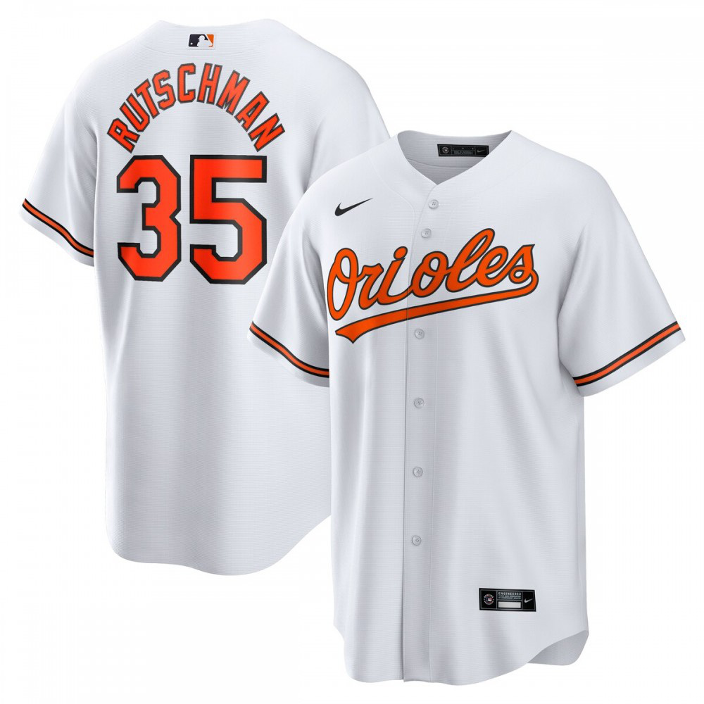 Adley Rutschman Baltimore Orioles Home Replica Player Jersey - White-Pro Kit Vault | Brand New 26/27 Sports Jerseys