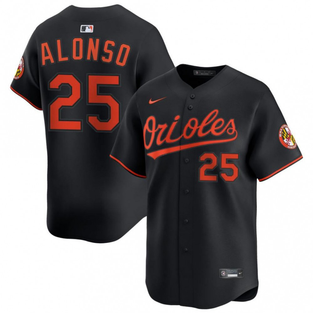 Pete Alonso Baltimore Orioles Alternate Limited Player Jersey - Black-Pro Kit Vault | Brand New 26/27 Sports Jerseys