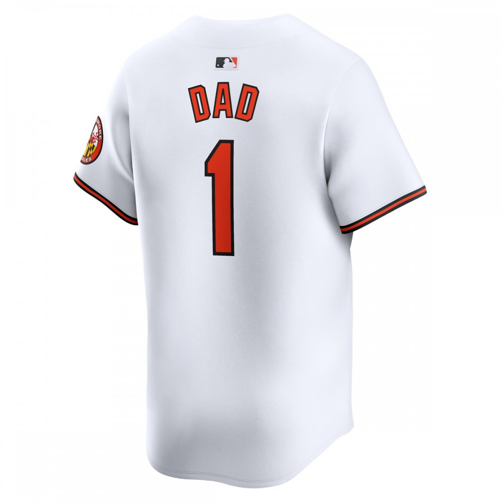 Baltimore Orioles #1 Dad Home Limited Jersey - White-Pro Kit Vault | Brand New 26/27 Sports Jerseys