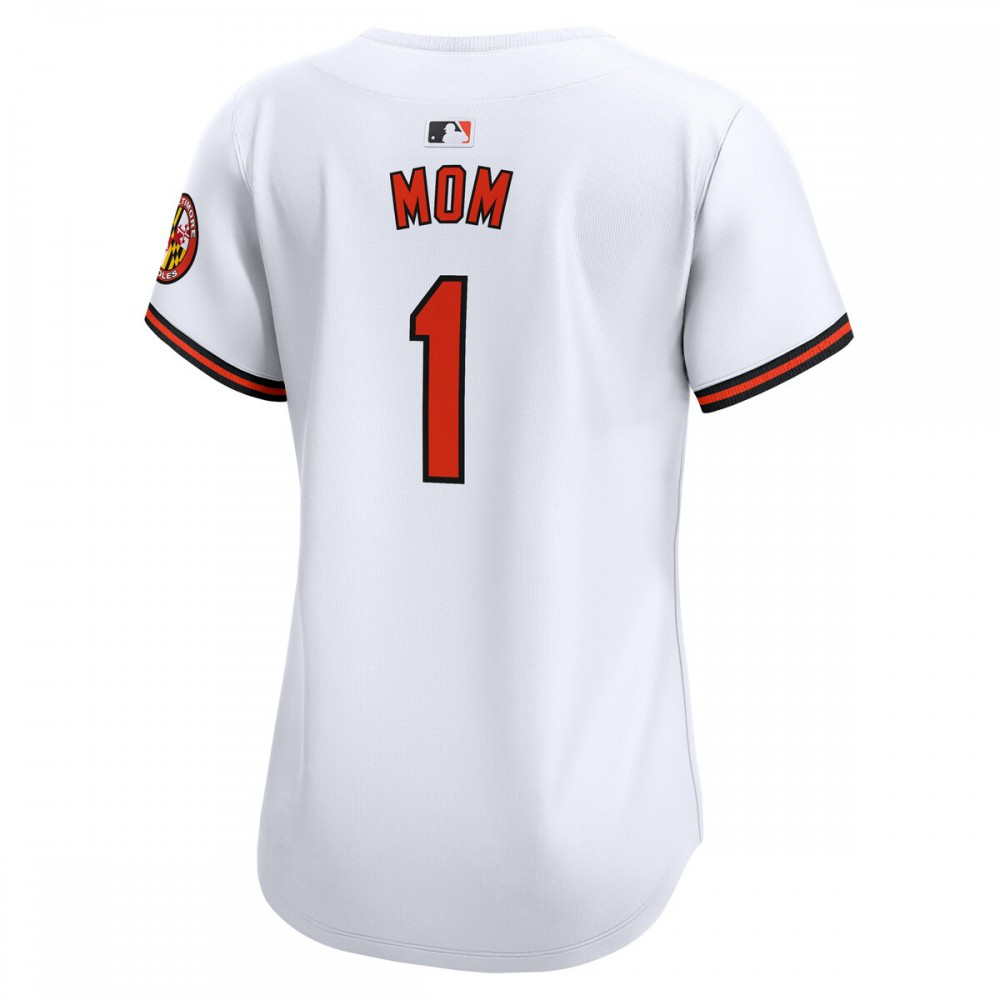 Baltimore Orioles Women's #1 Mom Home Limited Jersey - White-Pro Kit Vault | Brand New 26/27 Sports Jerseys