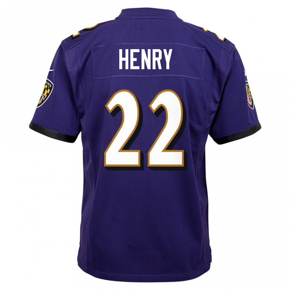 Derrick Henry Baltimore Ravens Youth Game Jersey - Purple-Pro Kit Vault | Brand New 26/27 Sports Jerseys