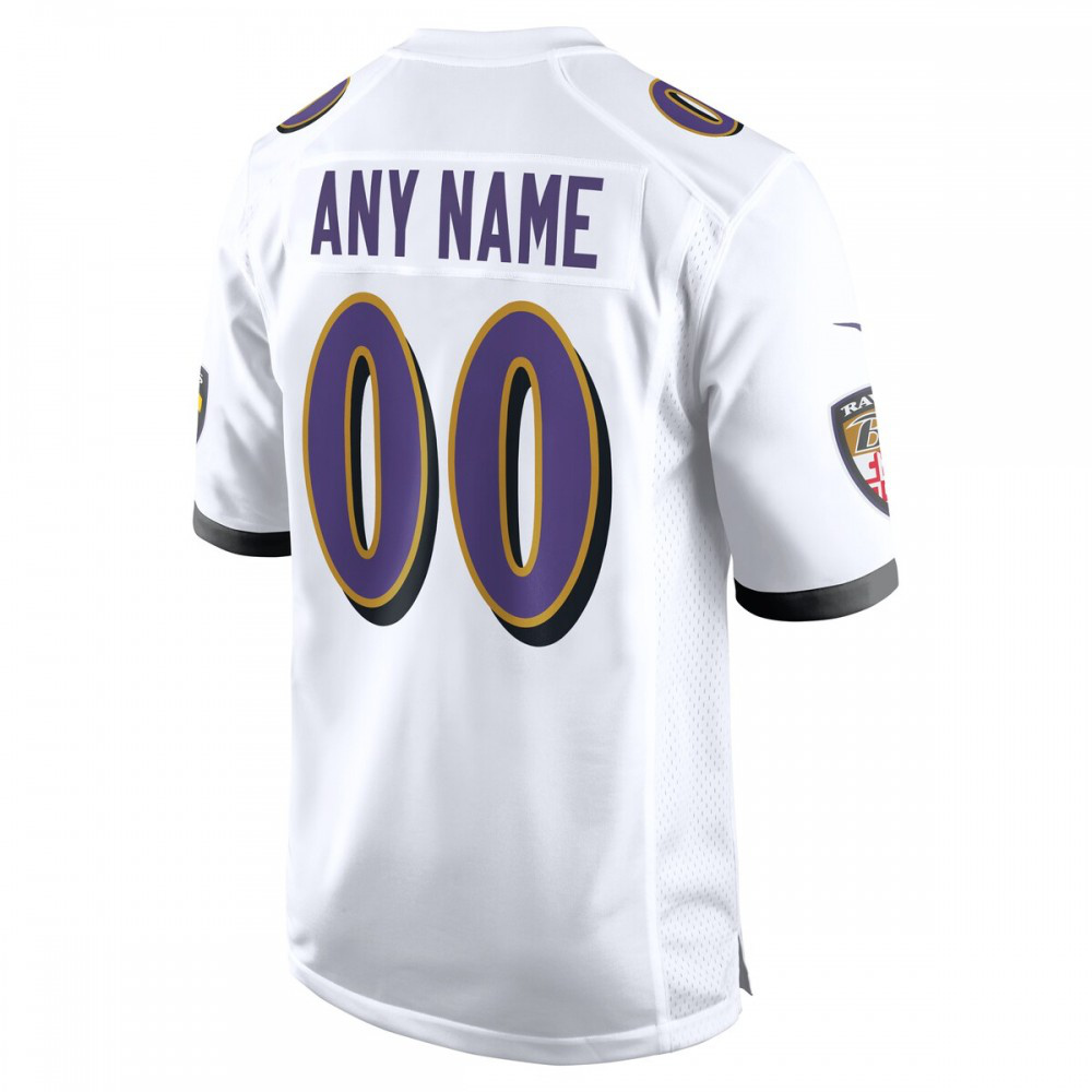 Baltimore Ravens Custom Game Jersey - White-Pro Kit Vault | Brand New 26/27 Sports Jerseys