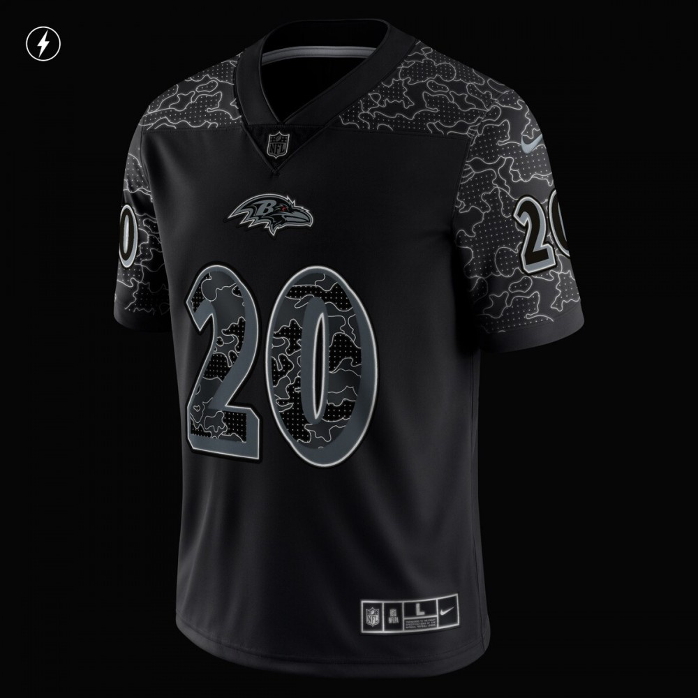 Ed Reed Baltimore Ravens Retired Player RFLCTV Limited Jersey - Black-Pro Kit Vault | Brand New 26/27 Sports Jerseys