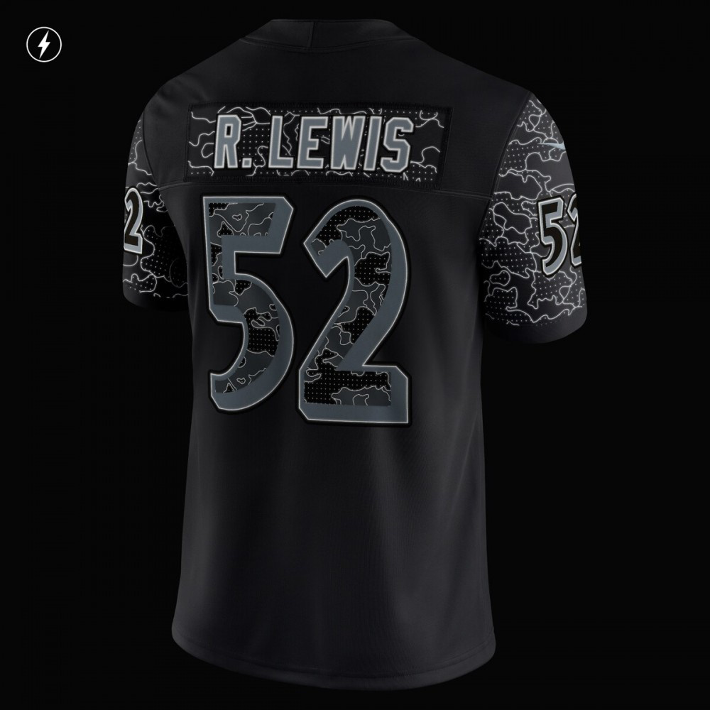 Ray Lewis Baltimore Ravens Retired Player RFLCTV Limited Jersey - Black-Pro Kit Vault | Brand New 26/27 Sports Jerseys