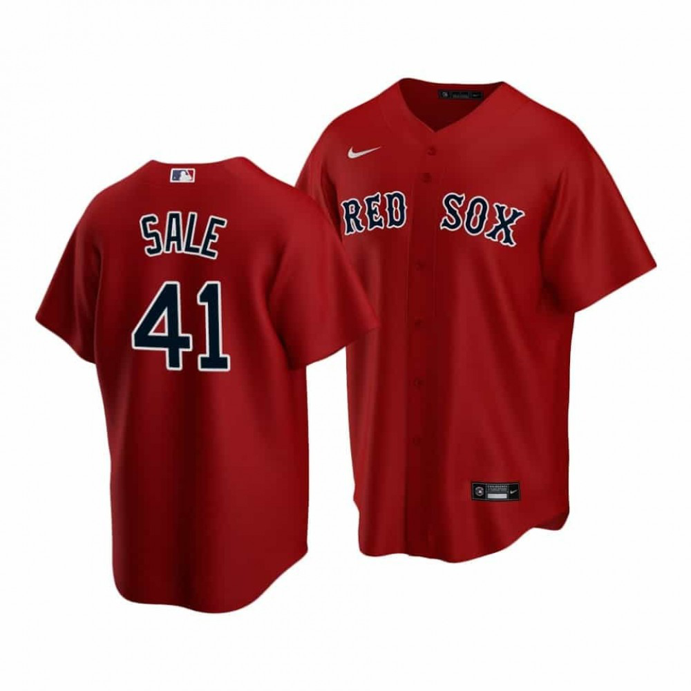 Men's Boston Red Sox Chris Sale #41 Red Alternate 2020 Jersey-Pro Kit Vault | Brand New 26/27 Sports Jerseys