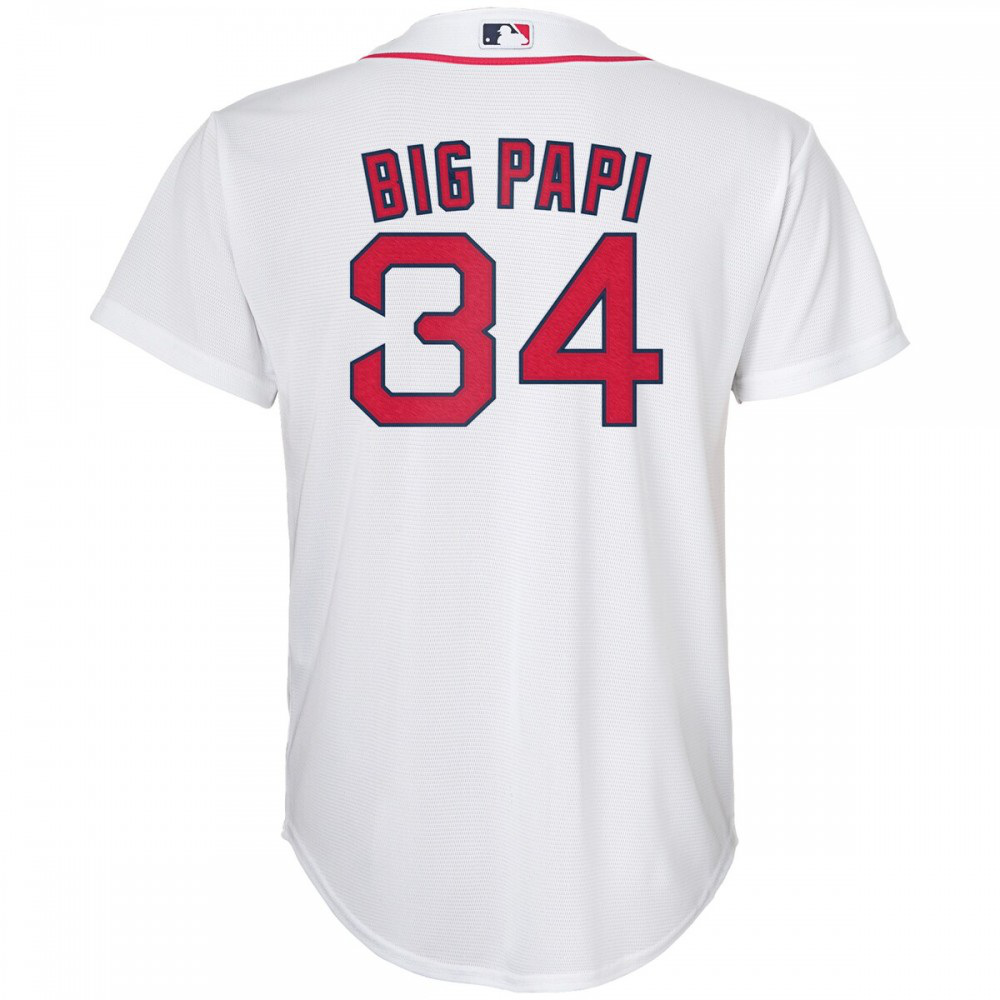 David Ortiz Boston Red Sox Youth Replica Player Jersey - White-Pro Kit Vault | Brand New 26/27 Sports Jerseys