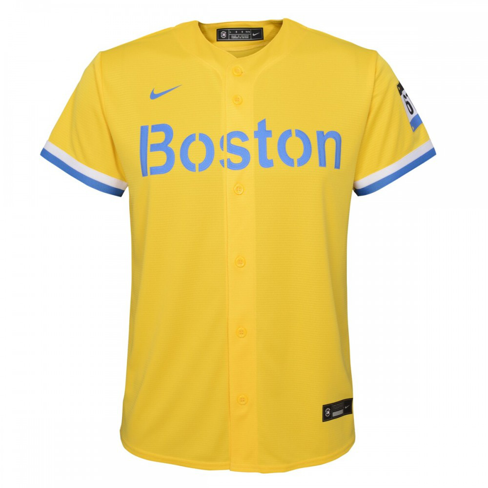 Xander Bogaerts Boston Red Sox Youth City Connect Replica Player Jersey - Gold/Light Blue-Pro Kit Vault | Brand New 26/27 Sports Jerseys