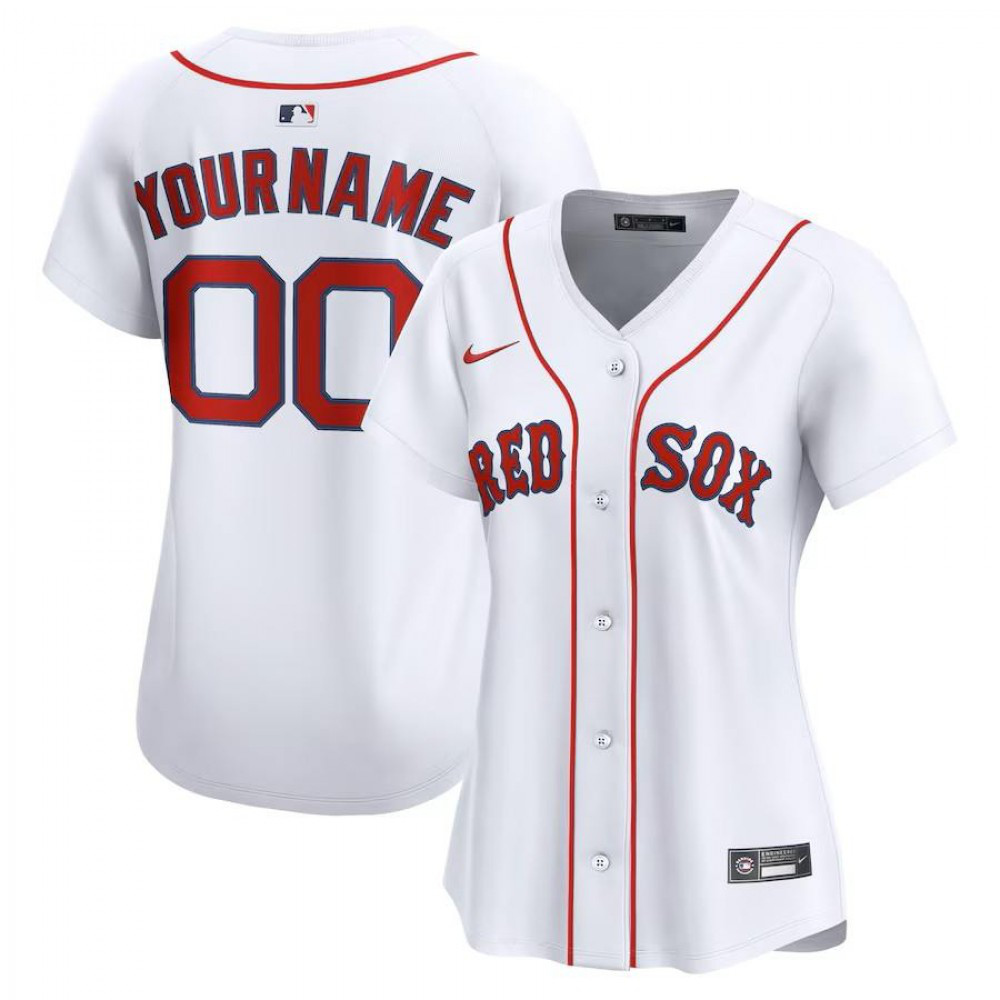 Boston Red Sox Women's Home Limited Custom Jersey - White-Pro Kit Vault | Brand New 26/27 Sports Jerseys