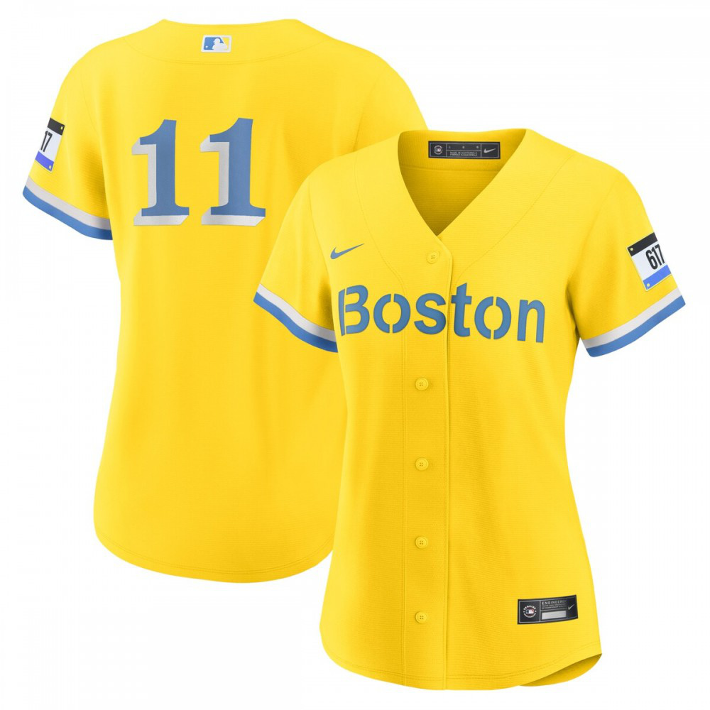 Rafael Devers Boston Red Sox Women's City Connect Replica Player Jersey - Gold-Pro Kit Vault | Brand New 26/27 Sports Jerseys