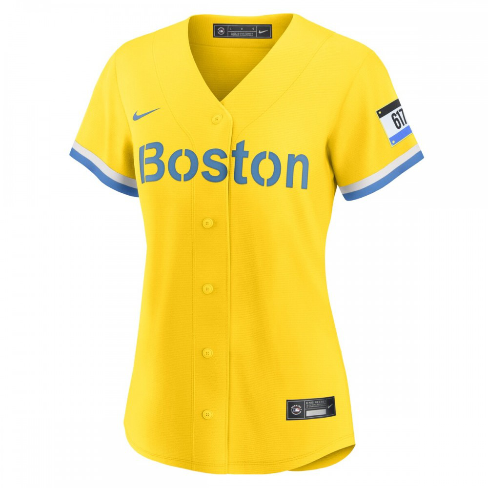 Rafael Devers Boston Red Sox Women's City Connect Replica Player Jersey - Gold-Pro Kit Vault | Brand New 26/27 Sports Jerseys