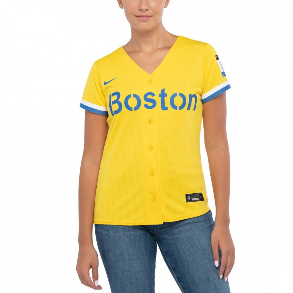 Rafael Devers Boston Red Sox Women's City Connect Replica Player Jersey - Gold-Pro Kit Vault | Brand New 26/27 Sports Jerseys