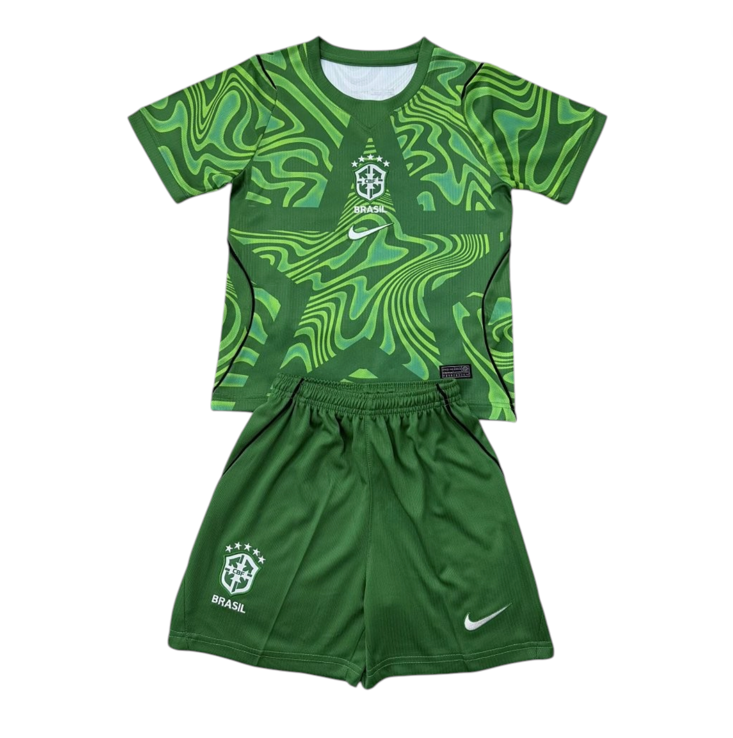 Brazil Goalkeeper Green Home Kit Kids 2026 2027-Pro Kit Vault | Brand New 26/27 Sports Jerseys