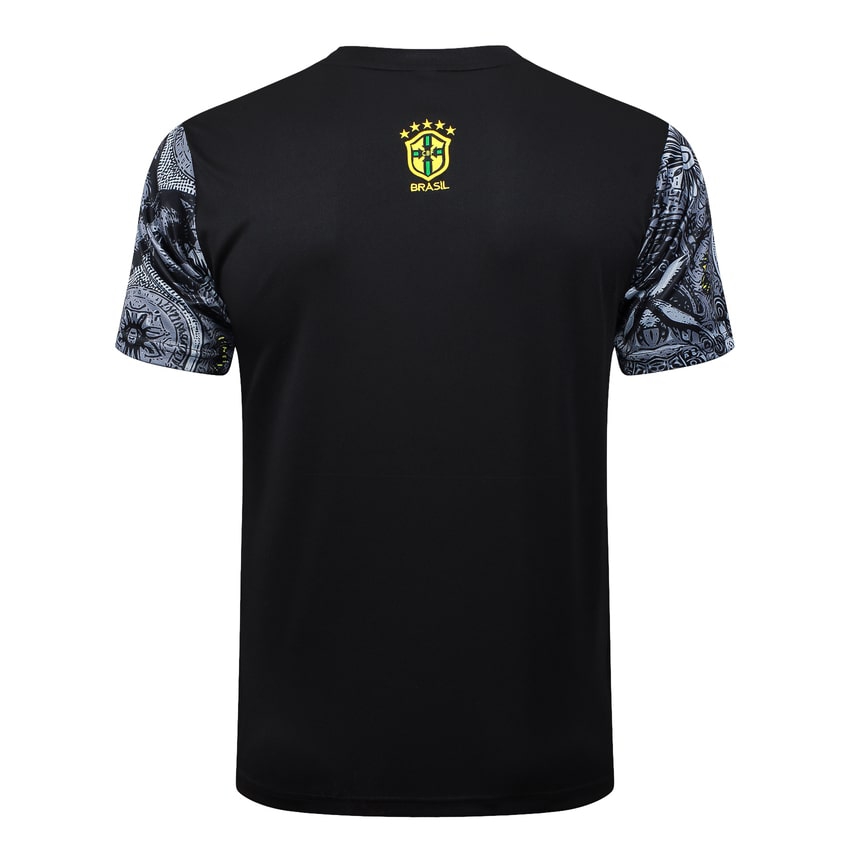 Brazil Men's/Kids' Shorts Jersey Set 2024 2025 Grey Pattern-Pro Kit Vault | Brand New 26/27 Sports Jerseys