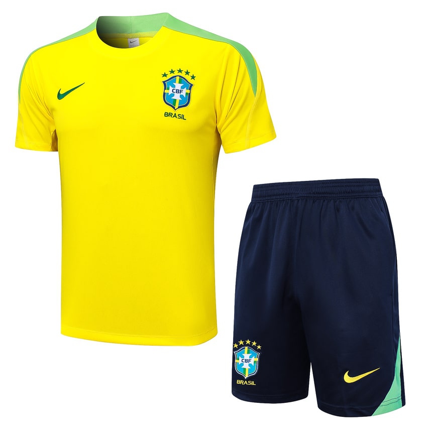 Brazil Men's/Kids' Shorts Jersey Set 2024 2025 Yellow-Pro Kit Vault | Brand New 26/27 Sports Jerseys