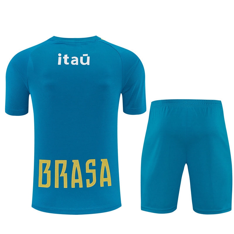 Brazil Men's/Kids' Shorts Jersey Set 2026 2027 Light Blue-Pro Kit Vault | Brand New 26/27 Sports Jerseys