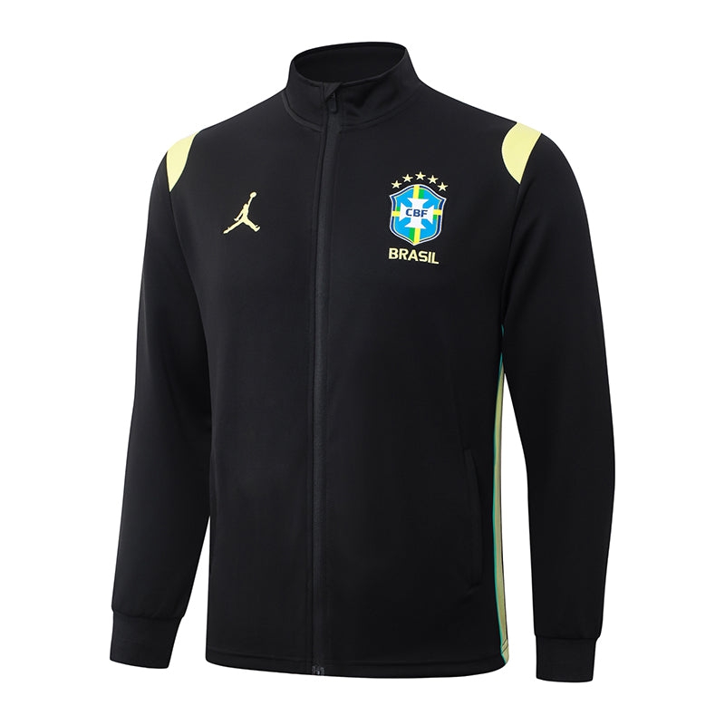 Brazil Tracksuit Black Jacket Men/Kids 2026 2027-Pro Kit Vault | Brand New 26/27 Sports Jerseys