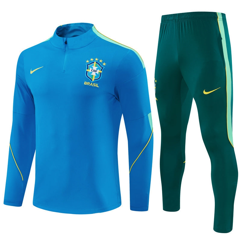 Brazil Training Tracksuit Men/Children 2026 2027 Blue Green-Pro Kit Vault | Brand New 26/27 Sports Jerseys