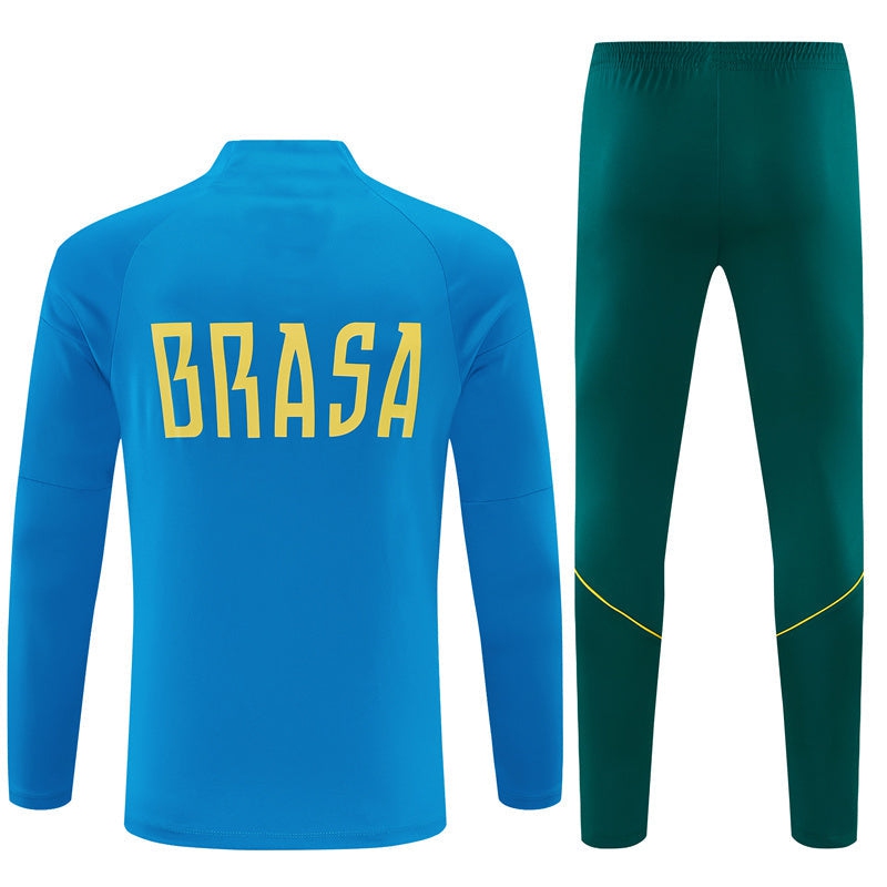 Brazil Training Tracksuit Men/Children 2026 2027 Blue Green-Pro Kit Vault | Brand New 26/27 Sports Jerseys