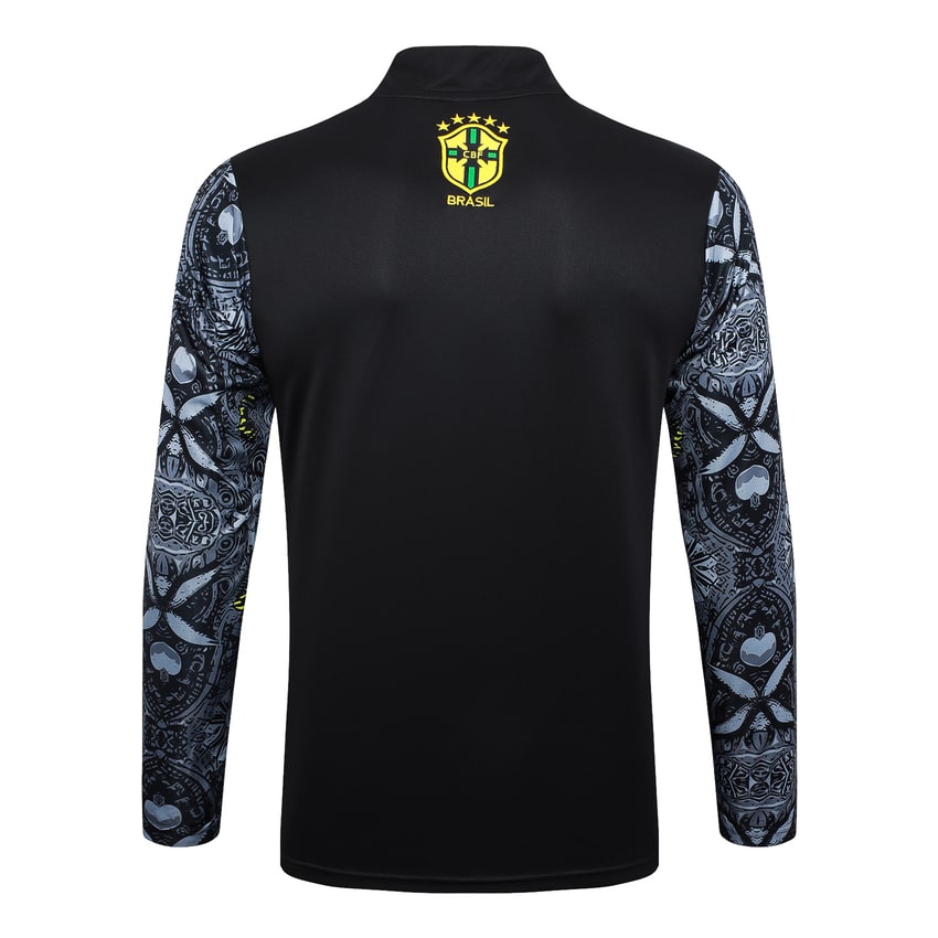 Brazil Training Tracksuit Men/Kids 2024 2025 Grey Pattern-Pro Kit Vault | Brand New 26/27 Sports Jerseys