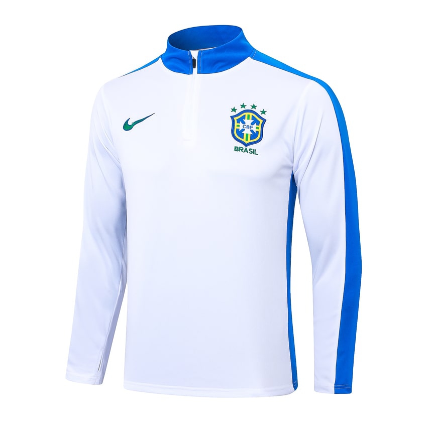 Brazil Training Tracksuit Men/Kids 2024 2025 White-Pro Kit Vault | Brand New 26/27 Sports Jerseys
