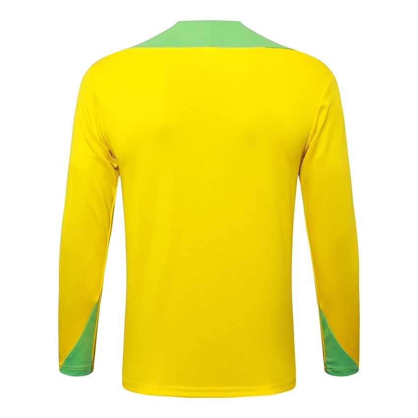 Brazil Training Tracksuit Men/Kids 2024 2025 Yellow-Pro Kit Vault | Brand New 26/27 Sports Jerseys